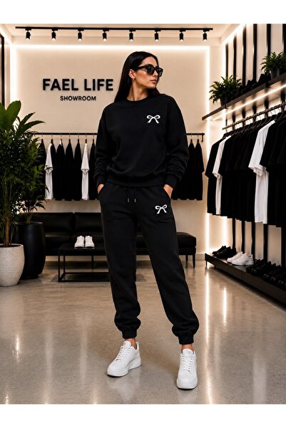 FAEL LİFE SET UNISEX CU GULER LARG ȘI PANTALONI DE TRENING CU IMPRIMEU CU PAN...