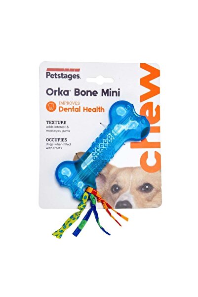 PetStages Mini Orka Bone Rubber Small Breed Dog Toy 10 Cm