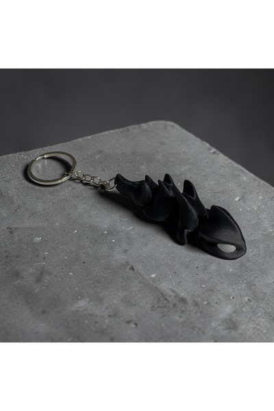 Major Hobi 3D Printing Black Dragon Figured Keychain Durable Decorative Desig...