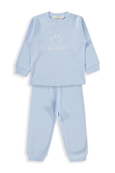 Minidamla Pijama sa osmehnutim licem za uzrast 1-7 godina - plava