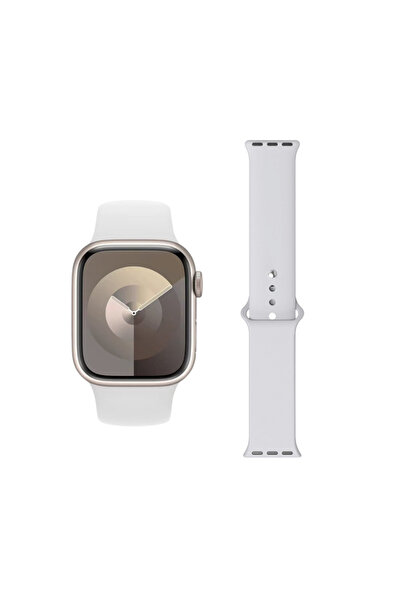idei Curea de Silicon Albă pentru Apple Watch, 38/40 mm, Reglabilă, Rezistent...
