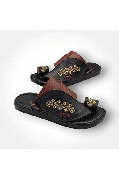 chic najd Youth Black Embroidered Oriental Shoe - 39