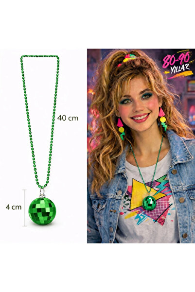 shopwave Brk Retro Disco Ball Shaped 80 &amp; Apos;Ler 90 &amp; Apos;Lar Gree...