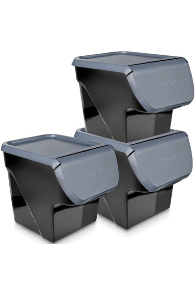 Orion Set de 3 recipiente pentru depozitarea legumelor, 13L