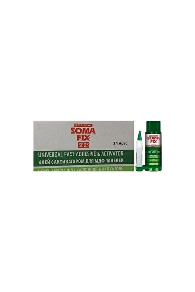 S663 24 Adet 200 ml + 50 ml Şeffaf Süper Hızlı Yapıştırıcı Çift Komponentli Şok Mdf Kit Yapıştırıcısı