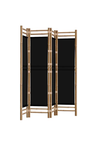 vidaxl Separator de cameră pliabil cu 4 panouri 160 cm bambus și pânză