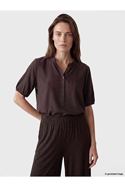LC Waikiki Ruffled Kaftan Collar Blouse for Style Enthusiasts from Uzg Store