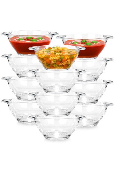 Orion Set de 12 boluri de sticlă pentru supă, 420 ml