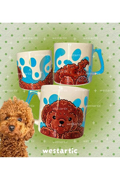 westartic westdogs Toy Poodle Cockapoo Karamel Kaniş Köpek Tasarım Kupa Finca...