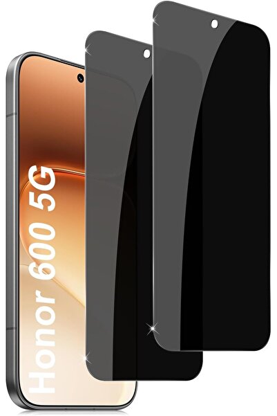 Rivor Honor 600 & Honor 600 Pro Uyumlu 5D Hayalet Gizli Tam Kaplama Siyah Ren...