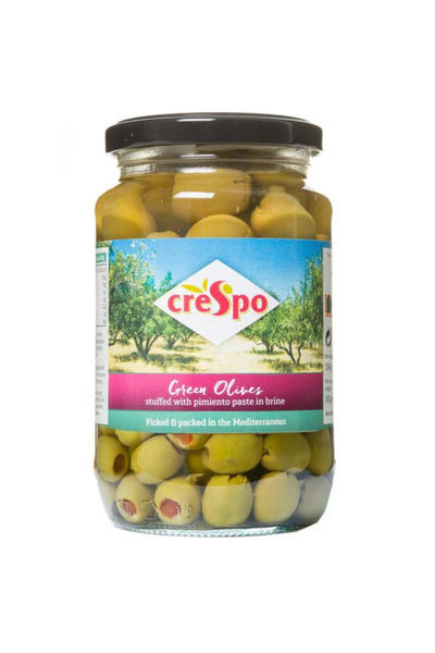 crespo Green Olives Stuffed with Pimento Paste 907g × 6