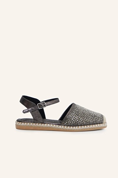 MARCATELLI Antrasit Taşlı Espadril
