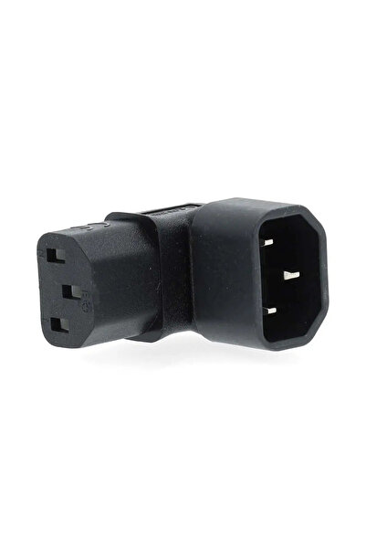 Nedis Conector alimentare IEC-320-C13 - IEC-320-C14 cotit 90 CEGB1190BK