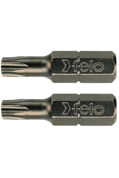 FELO Set 2 biți cu profil industrial Torx, C6.3, TX20, 25mm