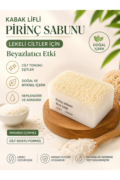 Store Kabak Lifli Pirinç Sabunu 120 gr - Lekeli Ciltler İçin Aydınlatıcı ve C...