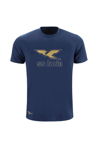 MIZUNO Tricou bărbați S.S. Lazio Aniversarea a 125 de ani - Albastru marin/Au...