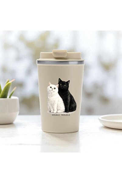 Cu Pisici Cana termos cafea-Double Trouble