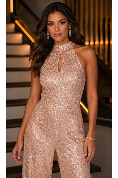 MODAS halter yaka pul payet tulum