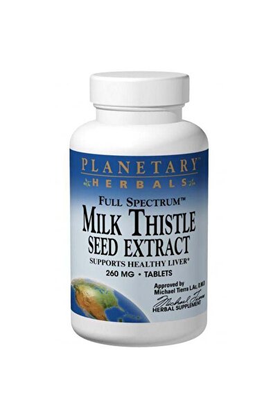 Planetary Herbals Milk Thistle Seed Extract Full Spectrum, 260 mg, 60 Tablets