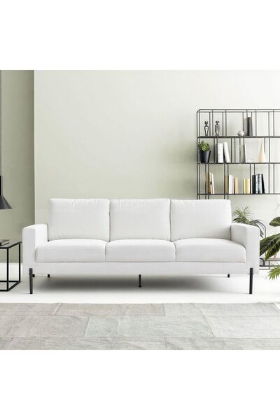 Danube Home كنبة بنجي ثلاثية المقاعد من القماش |   أرائك بثلاثة مقاعد |   L21...