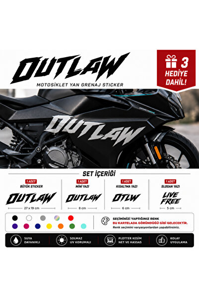 STCKRCO Outlaw Motorcycle Fairing Sticker Set |   Yan Grenaj's Writing |   3 ...