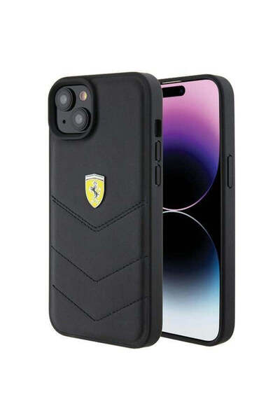 Ferrari Husă FEHCP15MRDUK pentru iPhone 15 Plus 6.7 inch Negru, matlasată rig...