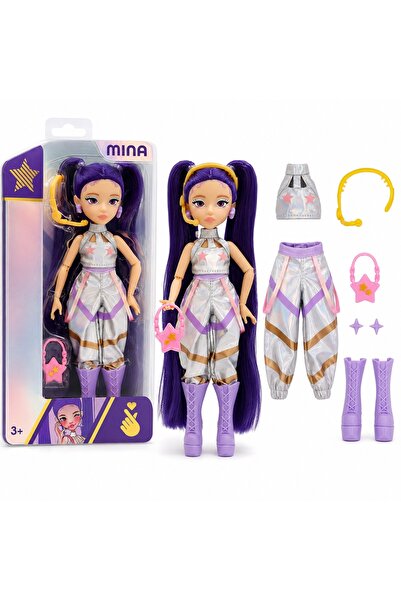 blackfire Papusa Cantareata Mina K-Pop Idol 25 Cm, Jucarie Fashion Cu Par Lun...