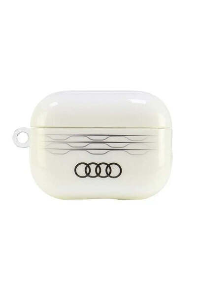 Audi Husă cu model geometric IML pentru AirPods Pro 2 - albă