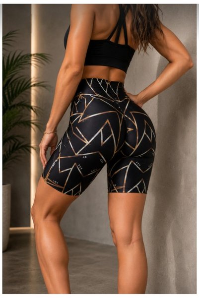OK BLUME Women's High Waist Shorts Leggings Diving Fabric