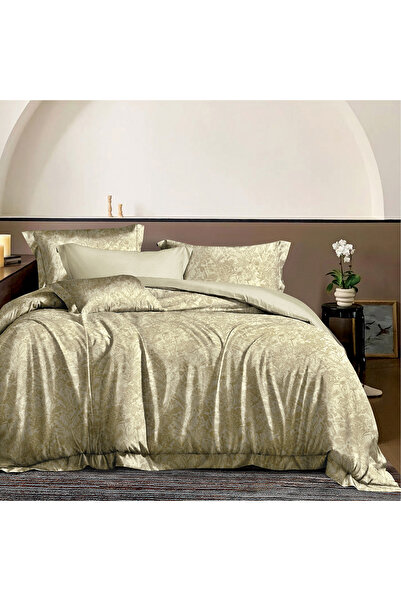 Beauty Home Σετ Διπλού Σεντονιού με Λάστιχο Memories Art 12689 165x200+30 Μπεζ