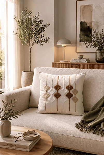 Bikaya Home Husă de pernă decorativă brodată Punch, set de 2 |   Stil nordic ...