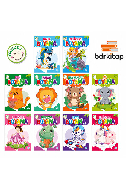 dokuzyayinlari Eğlenceli Boyama Kitabı ( 10 Kitap 160 Sayfa )