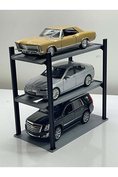 SCOWETTO 3D Printed Garage Model 1.24 Scale 3-Piece for Cars (Vehicles Not In...