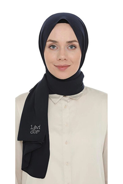 Levidor Medina Silk Shawl Dark Navy Blue