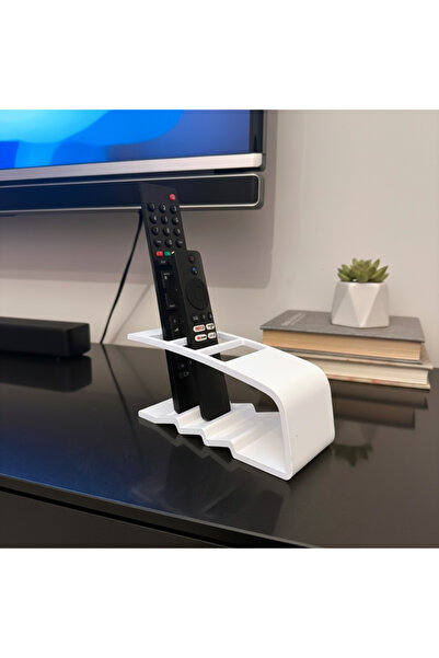 STRAWLİN MAISON : Modern Beyaz Kumanda Tutucu - 3D Baskı Masaüstü TV Kumanda ...