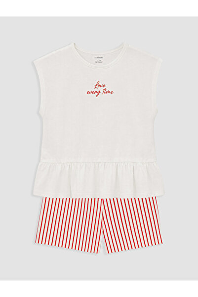 LC Waikiki Sparkling Choices Printed Girls' Shorts Set from Shining Store