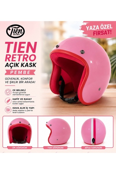 TIEN retro yarım kask