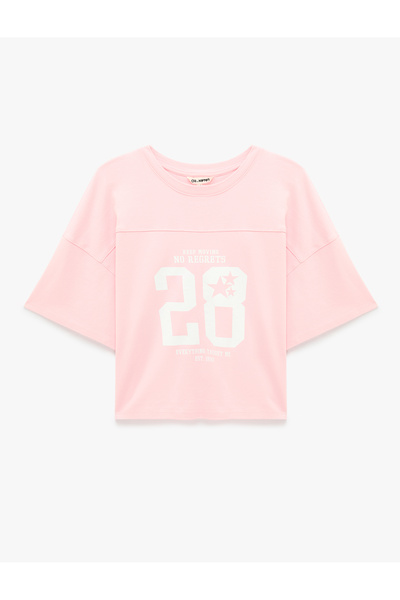 Koton Cotton Crew Neck Short Sleeve T-Shirt with Stitching Detail and Comfort...