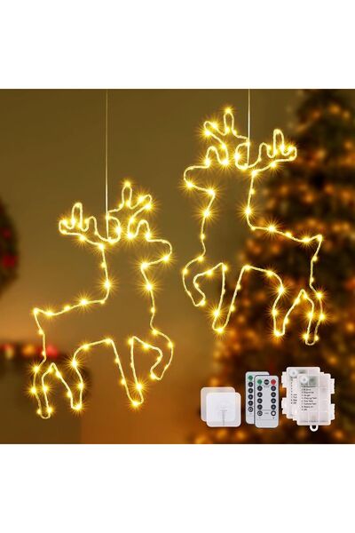 OEM Luminite LED de Crăciun Ren de Preumplutură Decorațiune pentru Geam 2 Buc...