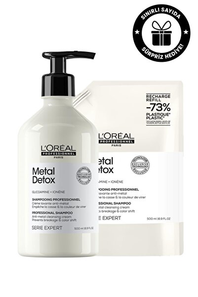 L'oreal Professionnel Metal Detox Yıpranmış Saçlar Için Onarıcı Şampuan 500ml...