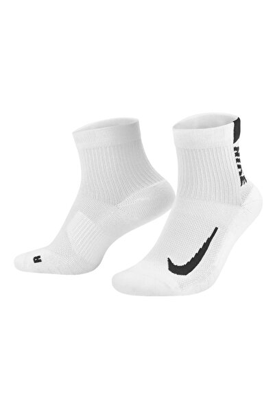 Nike Set de 2 perechi de șosete de alergare Multiplier Ankle SS 2025 Alb/Negru-S