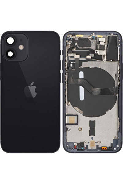 Apple Ανταλλακτικό Μεσαίο Κάλυμμα Μπαταρίας iPhone 12 mini Μαύρο