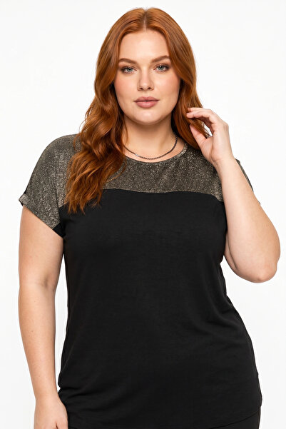 Shape Of You Tricou cu detalii din folie aurie
