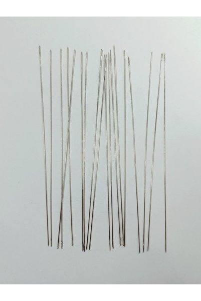 Eskişehir hobi sanat Number 100 Silver 10 cm 18 Pieces Miyuki Peyote, Flexible Soft Needle for Brick Technique and Loom Sand Bead Needle Number 100