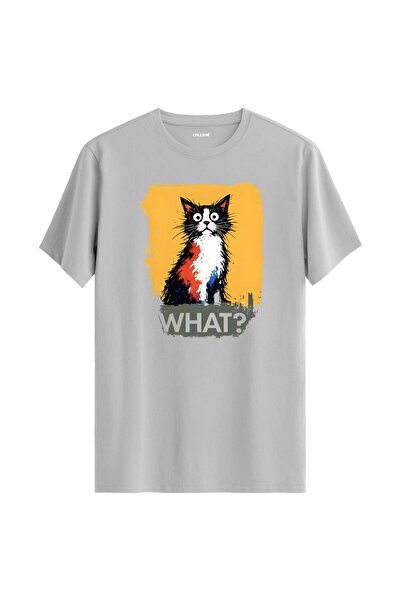 Colermi Confused Cat Design T-Shirt