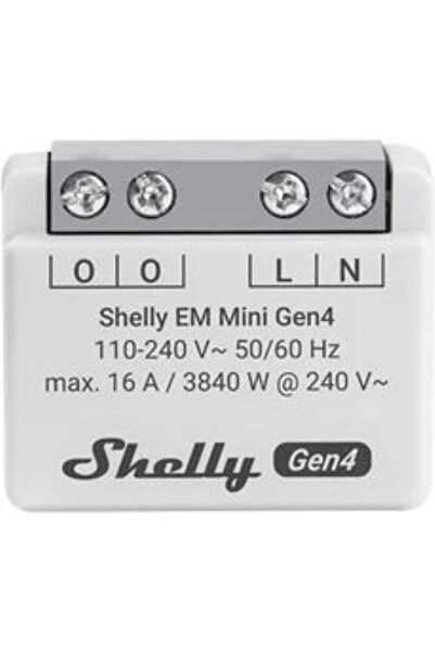 Shelly EM Mini Gen4 Έξυπνος Διακόπτης Ενδιάμεσης Σύνδεσης Wi-Fi Bluetooth Zig...