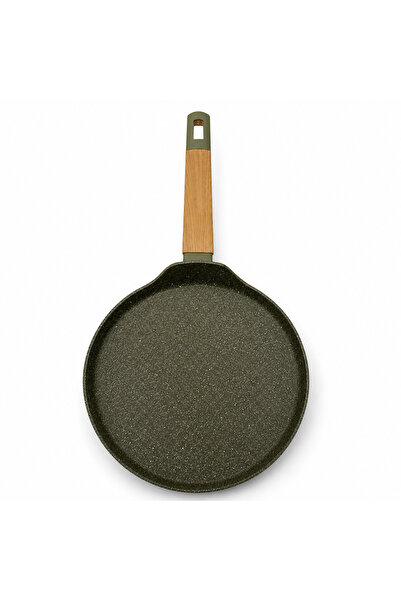 BAROLY Tigaie antiaderentă pentru clătite, 28cm, verde, înveliș granit, mâner...