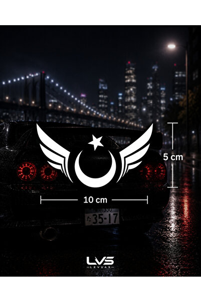 levvas Oto motorsiklet kask laptop telefon sticker Türk bayrağı ay yıldız kan...