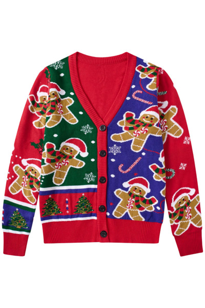 OEM Pulover/cardigan Dama de Crăciun de Iarnă Amuzant cu Turtițe Roșu XL