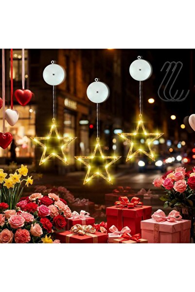 OEM Luminile pentru Ferestre LED Stele Set de 3 Bucăți cu Timer